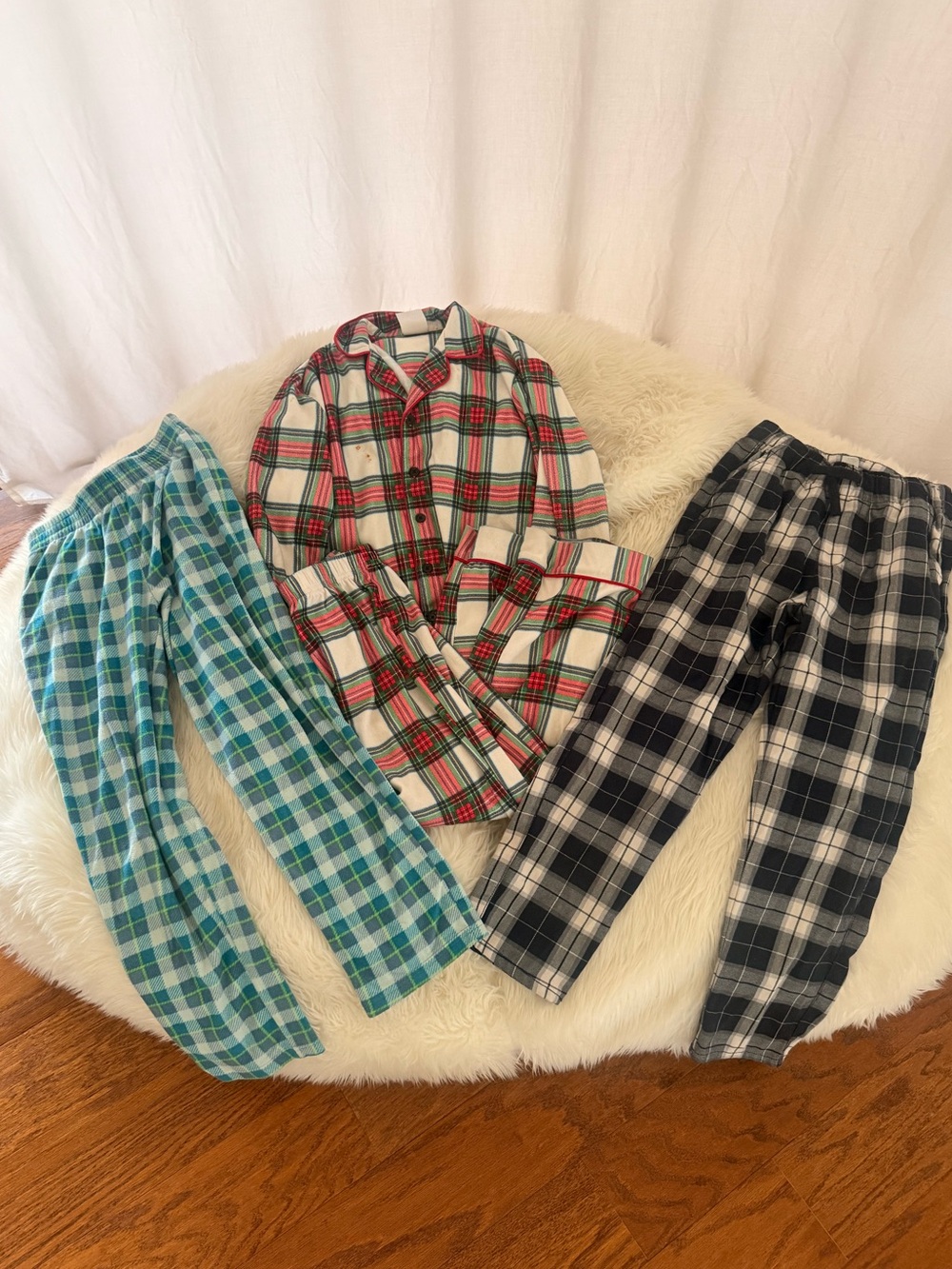Kids Plaid Flannel Pajama bundle